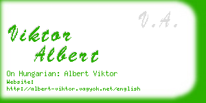 viktor albert business card